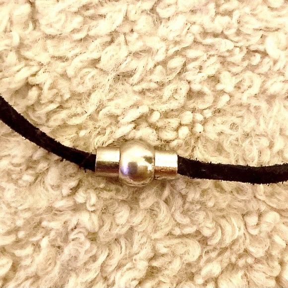 Natural Picture Jasper leather cuff and natural Sandstone necklace. - Picture 3 of 12